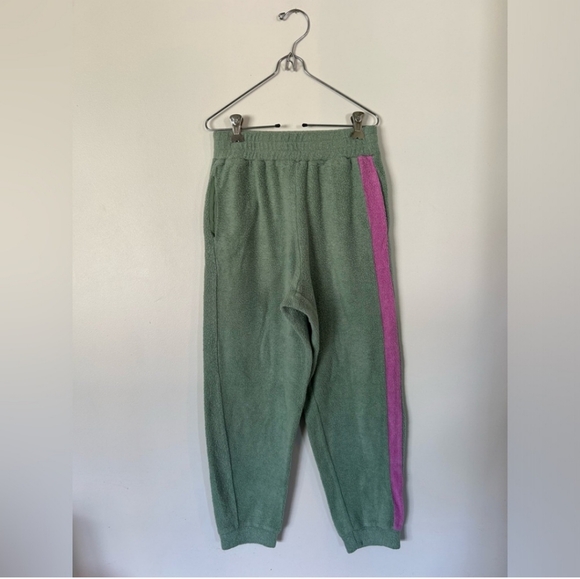 Intimately FREE PEOPLE Blue Monday Fleece Joggers In Valley Girl Green 💚 - Picture 1 of 2